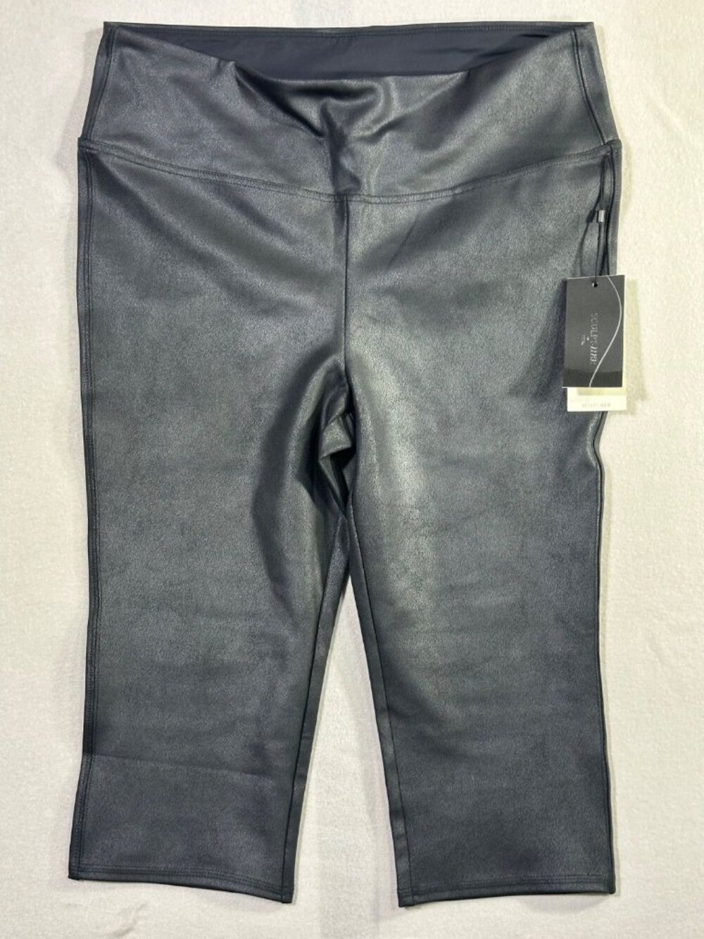 NYDJ Sculpt-Her Sz XL Womens Stretch Pull On Skinny Legging Capri Black